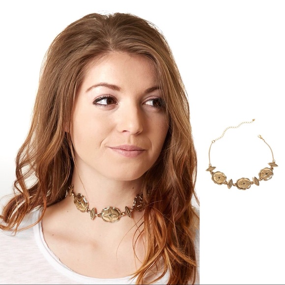 Buckle Jewelry - Buckle BKE Gold Metal Choker Necklace NIP